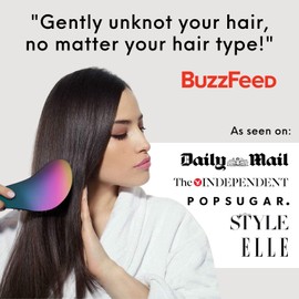 Lily England Detangler Brush for Thick Hair, Curly, Straight & Natural Hair - Gentle Detangling Hair Brush for Women, Kids & Toddlers w/Flexible Bristles - Lily England Hairbrush for Wet & Dry Hair, Petrol