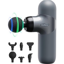 Morelax Body Massager,Deep Muscle Massage for Muscle Soreness and Eliminate Fatigue. Portable Electric Handheld Massager Easy to Carry, with 6 Massage Heads Gift for Women