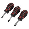 Sealey 3pc GripMAX® Stubby Screwdriver Set - Red - AK4328