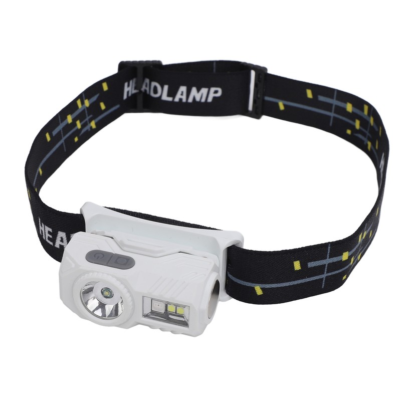 Bright LED Rechargeable Headlight USB Charging Sensing Hiking Head Lamp