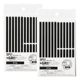 GRIPLUS Ultra Thin, Strong Anti-Slip Sticker, Slim, Postcard Size (2, Black)