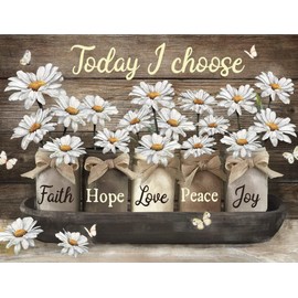 Diamond Painting Kits for Adults, 5D Inspirational Diamond Art Kits for Beginner, DIY Full Drill Flowers Gem Art Kits for Home Decor Wall Art and Crafts 16x12 Inch