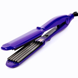 Ceramic Crimper Iron for Volumizing Fluffy Hairstyle, Corrugation Crimper Hair Iron, Anti Static Ceramic Hair Crimping Iron Adjust Temperature (purple)