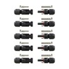 Renogy 5 Pair Solar Panel Cable Connectors, Black
