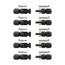 Renogy 5 Pair Solar Panel Cable Connectors, Black