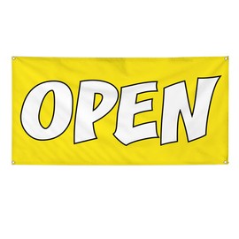 Vinyl Banner Multiple Sizes Open Outdoor Advertising Printing Ad Business Outdoor Weatherproof Industrial Yard Signs 10 Grommets 60x144Inches