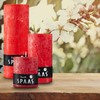 SPAAS Rustic Red Pillar Candles - 2.7" X 7.5" Decorative
