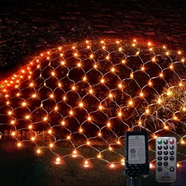Net Lights Christmas Outdoor,360 LED 12ft x 5ft Mesh Lights with 8 Modes Remote, Waterproof Net Christmas Bush Lights Outdoor for Yard, Shrubs, Porch, Decorations