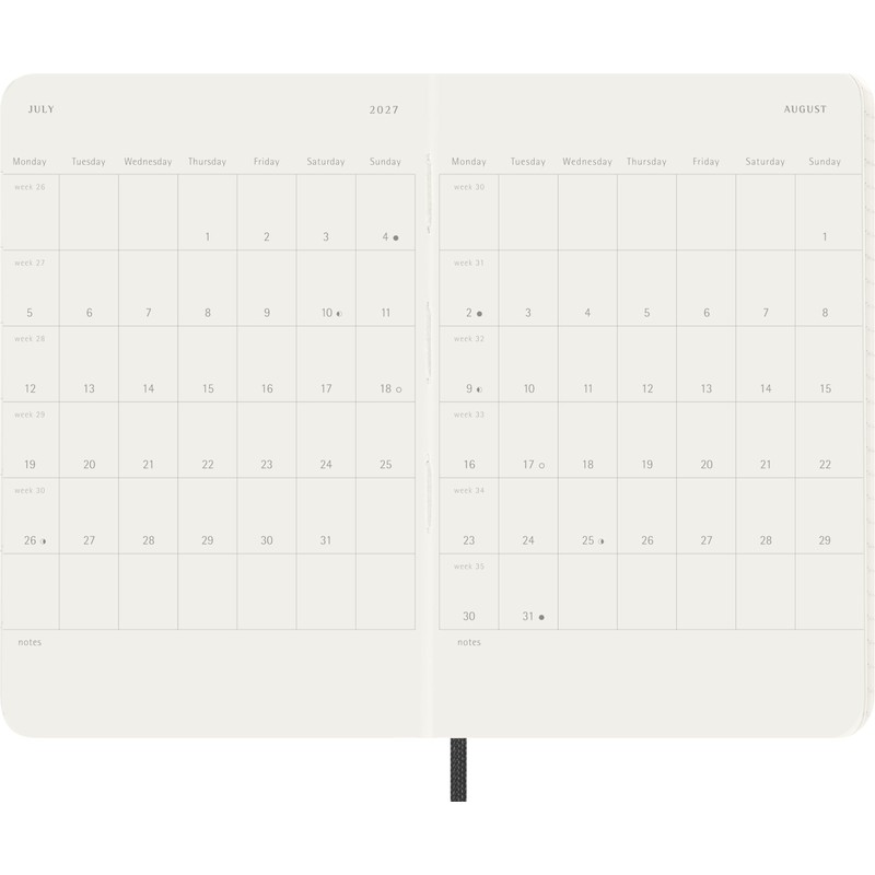 Moleskine Monthly Planner 2027, Soft Cover 12 Month Diary with