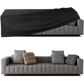 TFMODBFA Patio Furniture Cover Waterproof 67''×37''×27'' / 170*94*70cm Large Outdoor Furniture Cover Heavy Duty 420D Oxford Cloth Weatherproof Garden Dining Table Chair Set Cover, Black