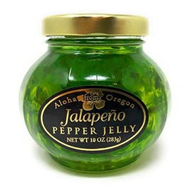 Aloha From Oregon Jalapeno Pepper Jelly in a 10 Ounce Glass Jar
