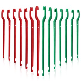 Fishing Fun 14 Pieces Fishing Disgorger, 17 cm Portable Fishing Unhooking Disgorger Plastic Fish Hook Remover Extractor Fishing Supplies, Black and Red