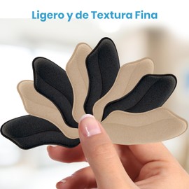 SereneLife Heel Pad Shoe Inserts – 4 Pairs Cushion Pads for Men’s and Women’s Shoes, Sneakers, High Heels – Relieves Heel Discomfort with Soft, Comfortable, Long-Lasting Adhesion – Black & Apricot