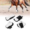 Horse Tendon Boots, 4Pcs Horse Leg Guard, PU Shell Front