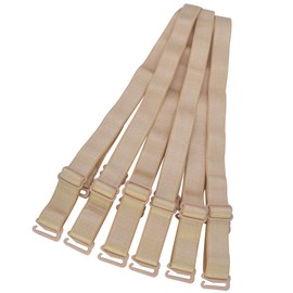 DoHope Adjustable Bra Straps Replacement 10/12/15/18/20mm Wide Black White Beige, 15mm Nude, 3 Pairs / Pack