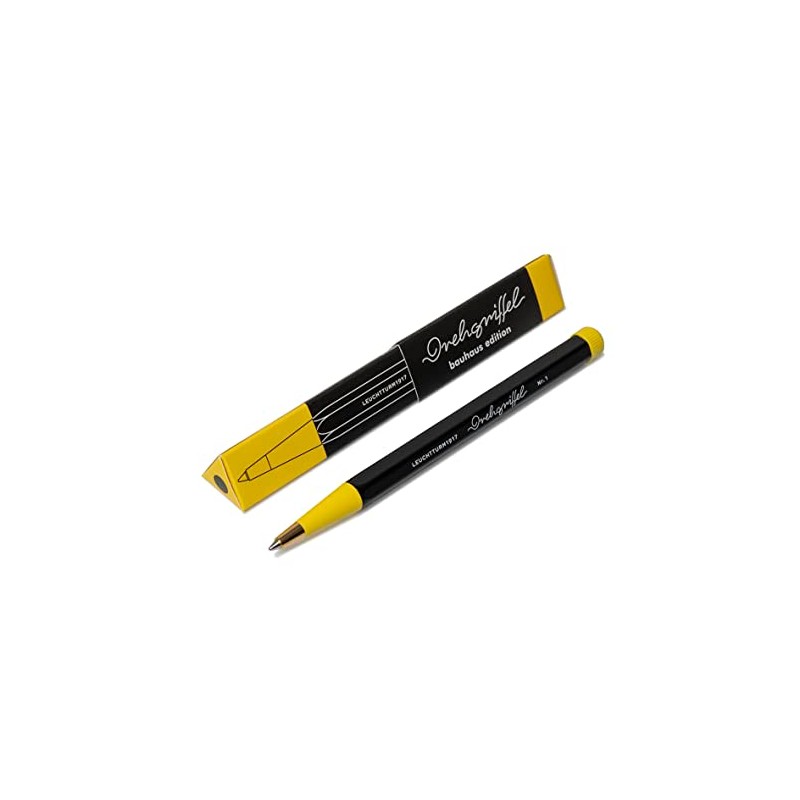 LEUCHTTURM1917 Bauhaus Edition 366571 Ballpoint Pen No. 1 Black/Lemon