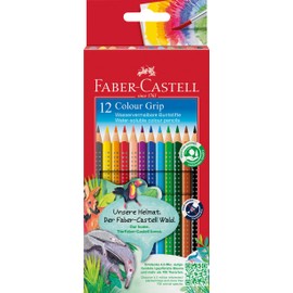 Faber-Castell 112412 Colour Grip Coloured Pencils, Set of 12, Cardboard Pack