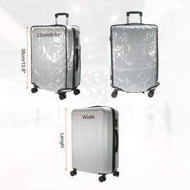 PATIKIL 20" Suitcase Cover Protectors, 1 Pcs Clear PVC Luggage Cover Set Waterproof Dustproof Anti-scratch Suitcase Approved for Travel, Transparent
