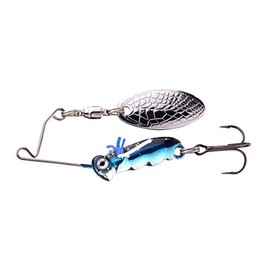 Predator Micro Spinner Bait Larva 4 cm 7 g Chrome Blue Spro