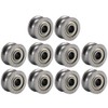 10pcs U624ZZ Mini U Ball Bearing Carbon Steel Pulley for