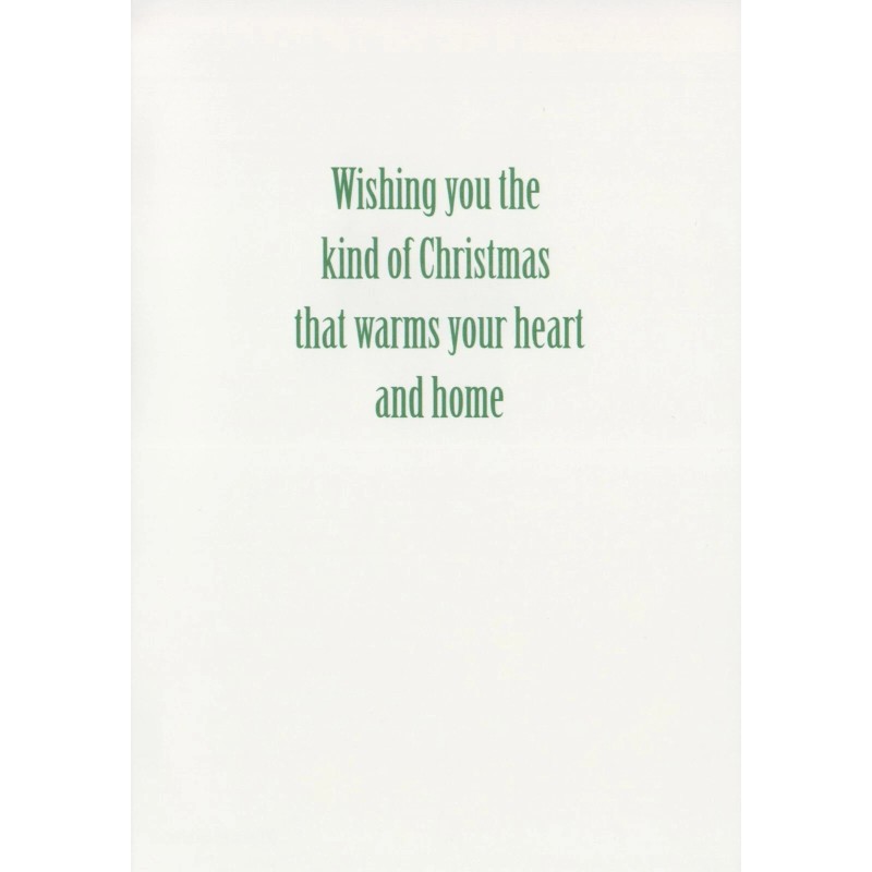 Unbranded Christmas Barn Door with Wreath Greeting Card
