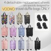 VOOWO 4 Pcs Detachable Replacement Wheels for Rolling Duffle Bag,