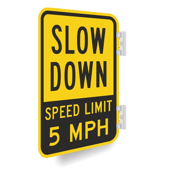 SmartSign Double-Sided 12 x 18 inch Slow Down Speed Limit
