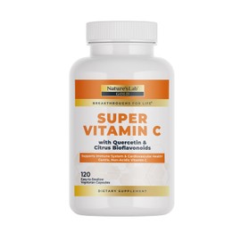 Nature’s Lab Gold Super Vitamin C 1000mg – Immune System Support – Contains Bioflavonoids Complex & Quercetin – Non-Acidic, Non-GMO, Gluten Free, Vegan – 120 Capsules (2 Month Supply)