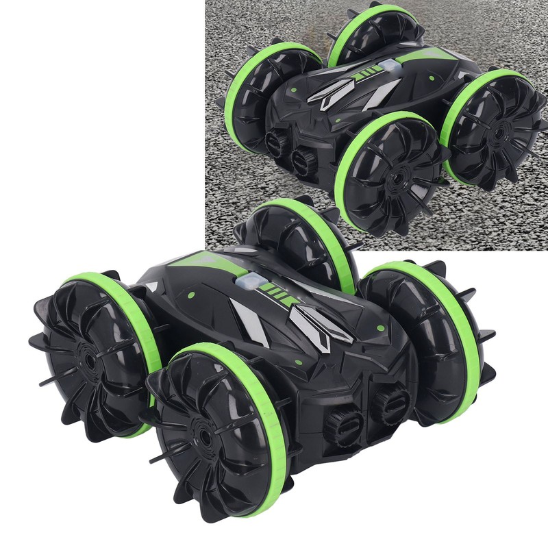 Amphibious Remote Control Car Waterproof Rechargeable Double Sided Tumbling RC