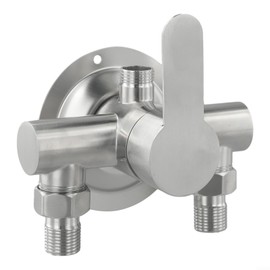 Heavy Duty Stainless Steel Shower Faucet Wall Mounted Water Mixer Tap Metal Handle for Effortless Operation