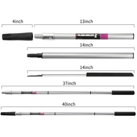 Extension Pole,3 Piece Extension Pole Set, Extension Pole for Paint Rollers,Paint Roller Brush Extension Handle, Threaded Pole, Telescoping Paint Roller Pole Extends to 42 inch