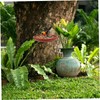 WOONEKY Whimsical Bird Feeder Bird Bath Bowl Tree Mounted for