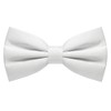 RBOCOTT White Pre-tied Bow Tie Adjustable Bowtie for Men(26)