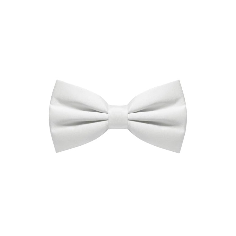 RBOCOTT White Pre-tied Bow Tie Adjustable Bowtie for Men(26)
