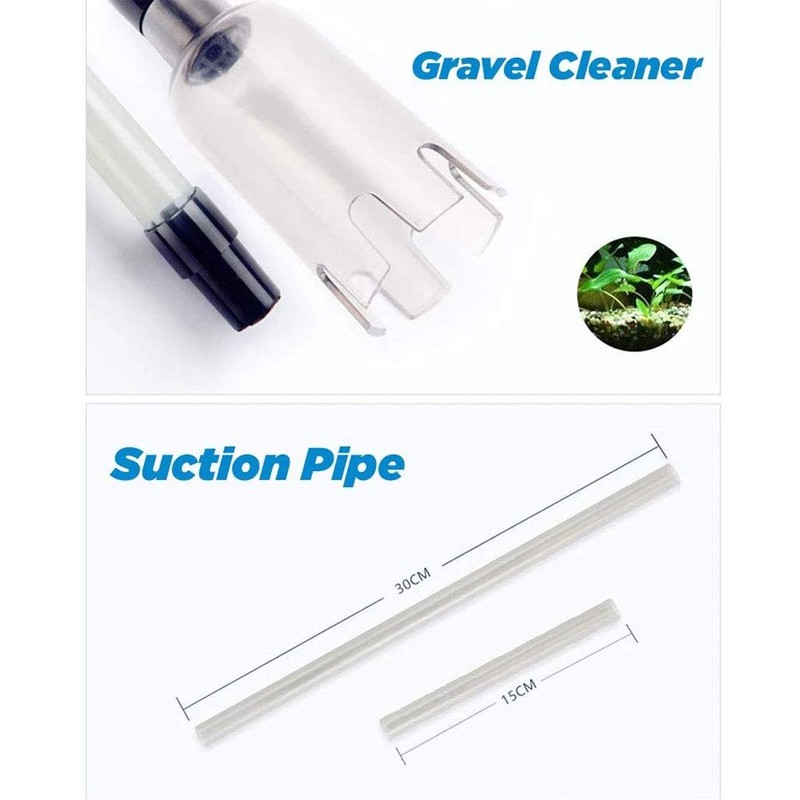 Electric Aquarium Gravel Cleaner Sand Washer Syphon, Fish Tank Water