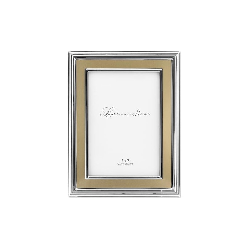 Lawrence Frames Verona Collection 5 x 7-Inch Metal Gold Picture