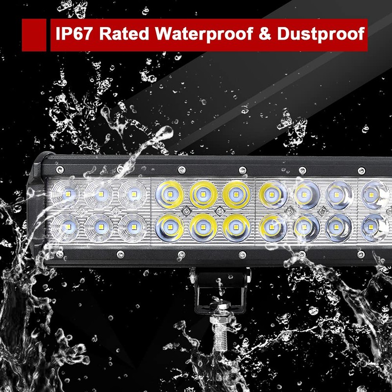 Willpower 12 Inch 72W Led Light Bar Flood Spot Combo
