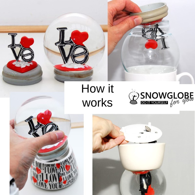 70018 DIY Snow Globe Do It Yourself with Glass Ball