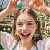 Easter Face Stickers - 10pcs Easter Temporary Tattoos for Kids,