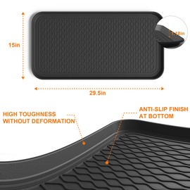 Boot Trays for Entryway, Multifunctional Shoe Mat with Cleaning Brush, Boot Tray for Shoes Plants Pots Paint Tins Pet Bowls (2pcs 29.5'' x 15'' x 1.18'')