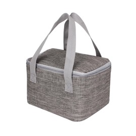 Nanxson Insulated Lunch Bag Reusable Tote Bags Meal Prep Cooler Bag Picnic Basket Collapsible with Zippered Top (4L,Gray)