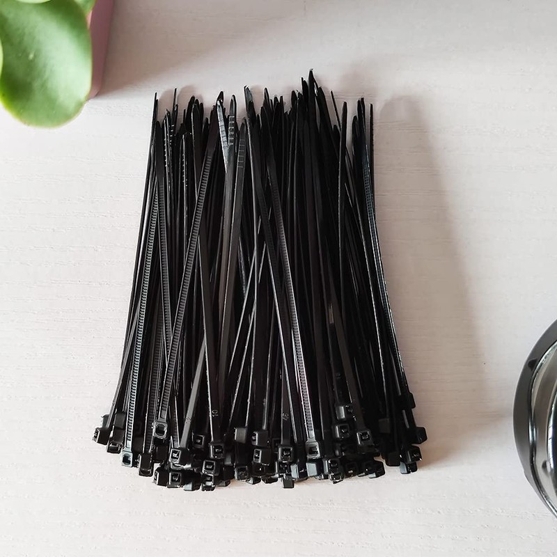Oksdown 100 Pack Black Plastic Cable Ties 100mm×2.5mm Small Nylon