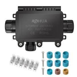 AOHUA IP68 Waterproof Electrical Junction Box Outdoor 3 Way Wire Connector Underground Splice Light Junction Box for ø4.5-13mm Cable