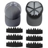 6 PCS Black Simple Baseball Caps Inserts Shapers, Flexible Washable