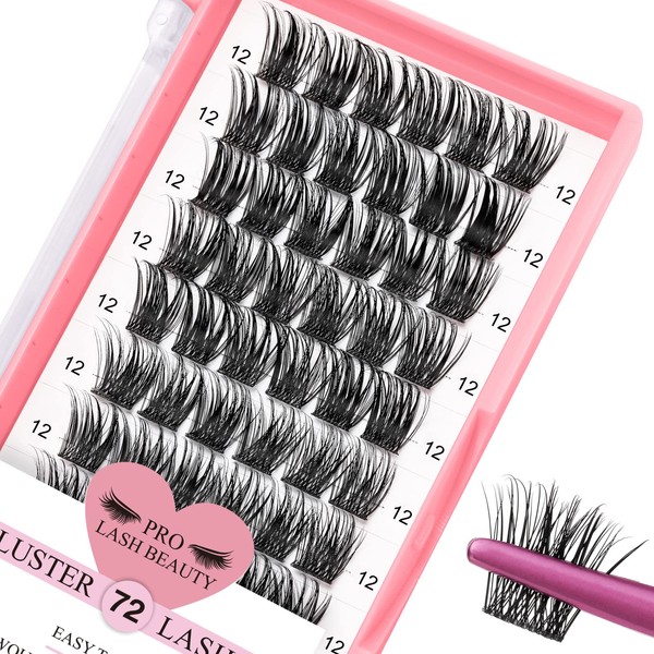 Cluster Lashes 72 Pcs Lash Clusters DIY Eyelash Extension Individual