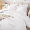 Litanika Comforter Queen Size Set White - 7 Pieces Bed