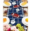Letjolt Touch Down Table Runner 72 Inches, Blue