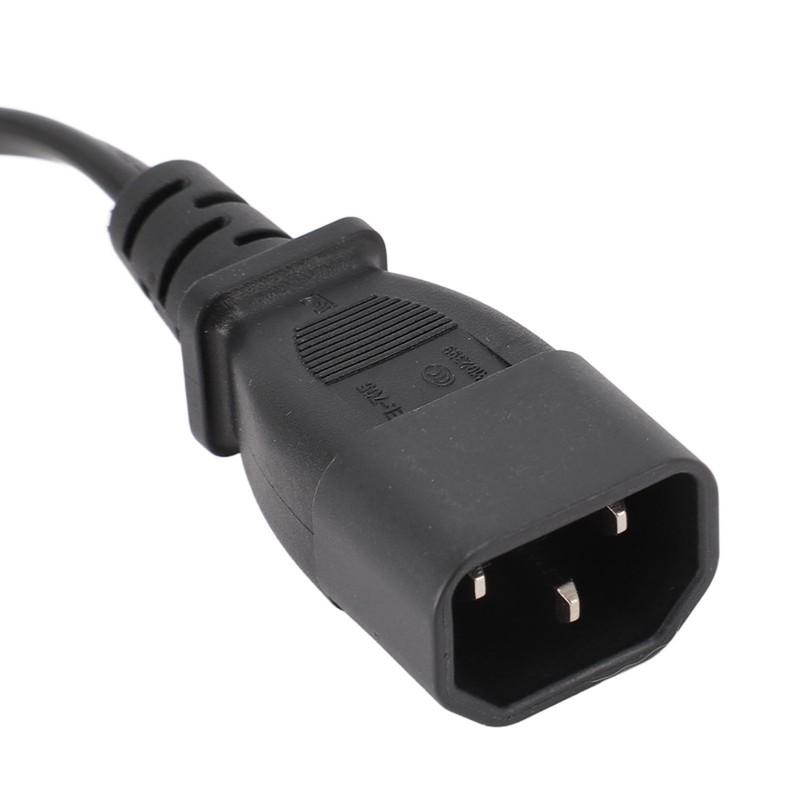 IEC320 C14 Male to IEC320 C7 Female Power Adapter Cable