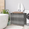 Laundry Hamper with 4 Removable Liner Bags; 176L Handwoven Rattan