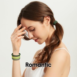 Qooocy 8MM No-Slip Women Hair Ties for Thick & Curly Hair, 12 Pcs, Lush